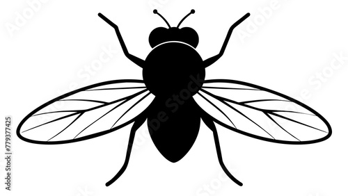 flie silhouette vector illustration