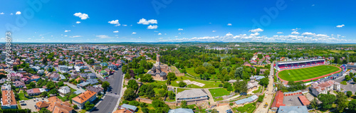 Panorama view of the Princely court in Romanian town Targoviste