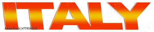 Italy logo, creative concept text design, illustration 
