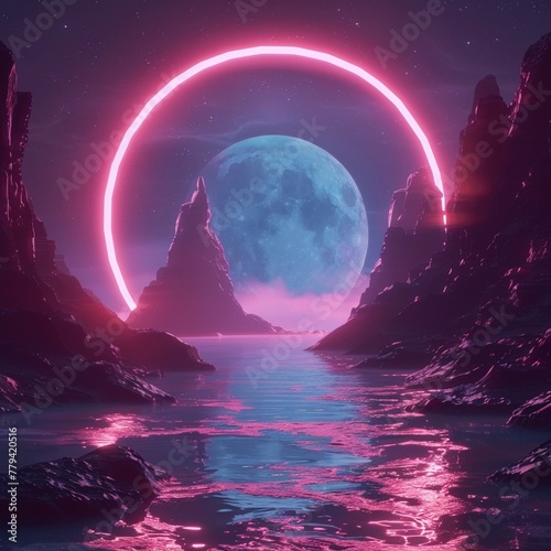 Enter mesmerizing worlds with animated neon cinematic backgrounds