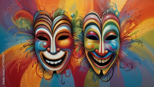 Comedy masks for theatre 
