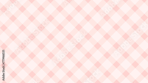 Pink and white seamless pattern diagonal checkered background