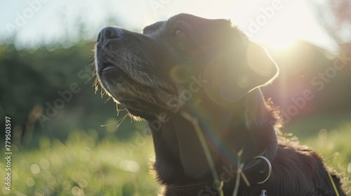Film-worthy shot of a cute dog man on a sunny day AI generated illustration