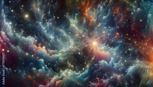 for advertisement and banner as Cosmic Canvas A cosmic themed backdrop that brings the mysteries of the universe to your ad. in abstract digital wallpapers theme ,Full depth of field, high quality ,in