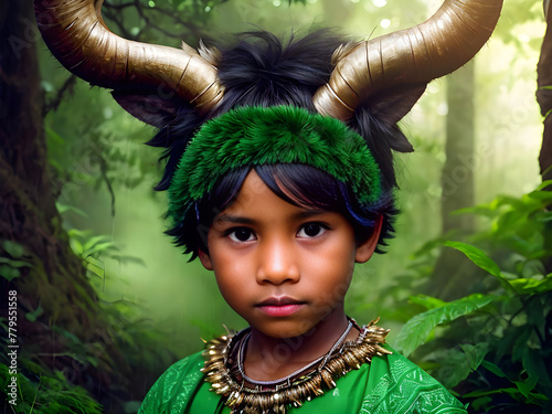 taurus, bull star sign, Indian horoscope, boy with horns