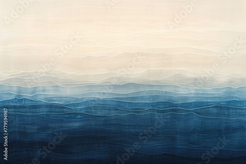 A nautical gradient from deep ocean blue to coastal sand beige
