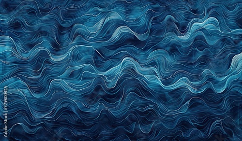 Abstract blue waves texture for modern background design