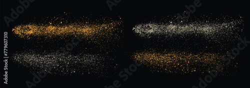 Luxury light effect shiny gold glitter template