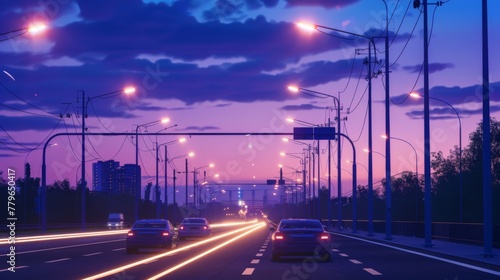 Twilight Traffic on Urban Roadway