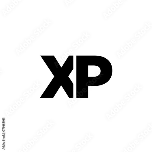 Letter X and P, XP logo design template. Minimal monogram initial based logotype.