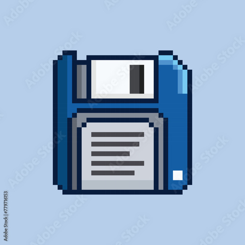 Pixel art floppy disk illustration