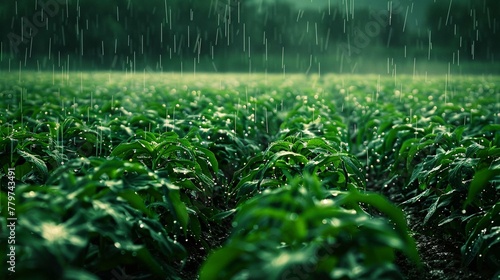 Rainfall on Field