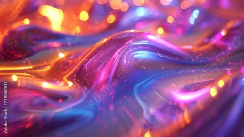 Light emitter glass with iridescent holographic vibrant gradient wave texture. Perfect for banners, backgrounds, wallpapers, headers, posters, and covers.
