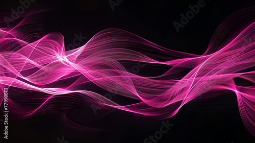 Abstract black background with pink smoke,Abstract background with a glowing abstract waves, design elementd