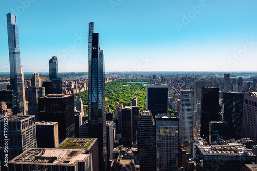 View over New York City and the Central Park