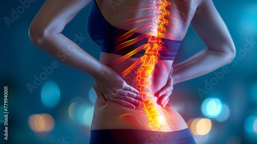 Woman Experiencing Lumbar Spine Pain Concept