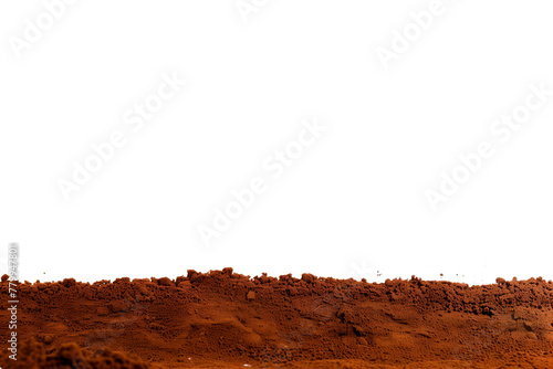 White isolated texture section Soil dirtied dirt edge mud clod cross agriculture background botany brown crop cultivated cut dry earth environmental farm field flat fresh garden
