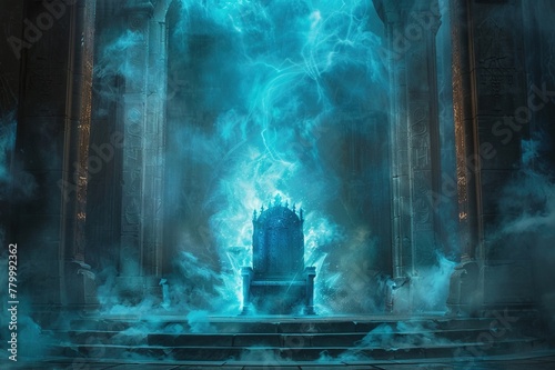 A throne with a teleportation device, allowing the ruler to appear before their subjects in a flash of light 