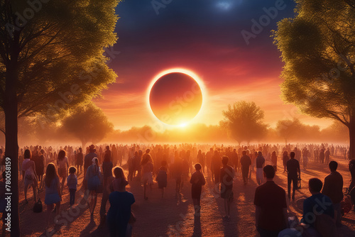 Solar eclipse in the park