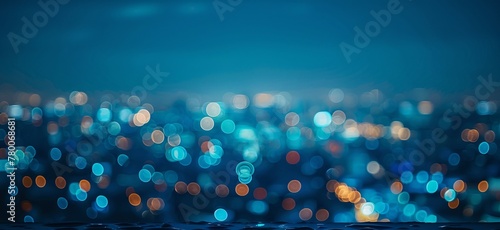 a blurry city lights at night