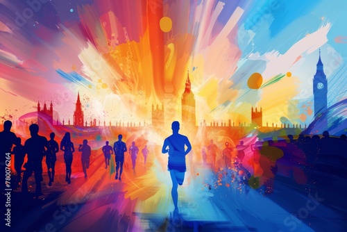 abstract background for The London Marathon