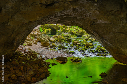 Zeljske jamy caves at Rakov Skocjan natural park in Slovenia