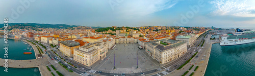 Aerial view of Piazza della Unit?"?? d'Italia in Italian to
