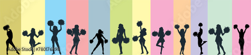 cheerleaders silhouette
