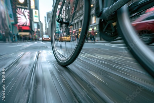 Dynamic Urban Cycling: Speeding Bicycle on City Street