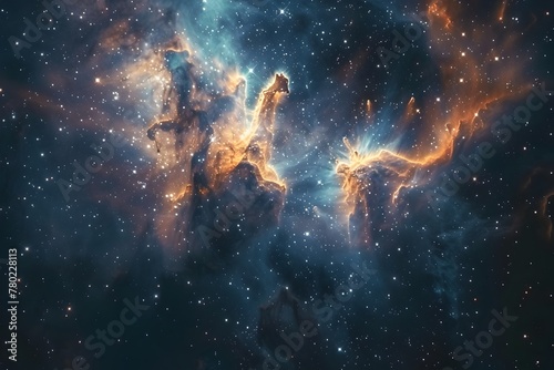Breathtaking Celestial Nurseries:Glimpsing the Turbulent Birth of Brilliant Stars in Vibrant Nebulae
