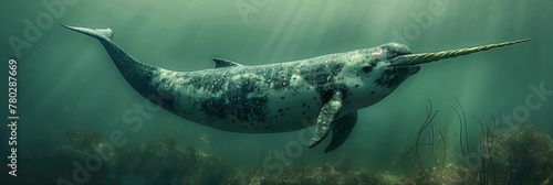 a Narwhal beautiful animal photography like living creature