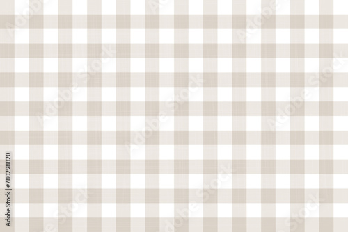 Beige and white seamless gingham pattern with lines texture