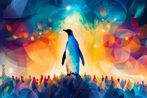 abstract background for World Penguin Day