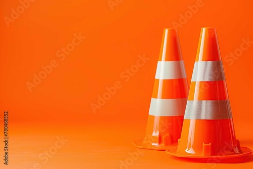 Safety cones with space for text