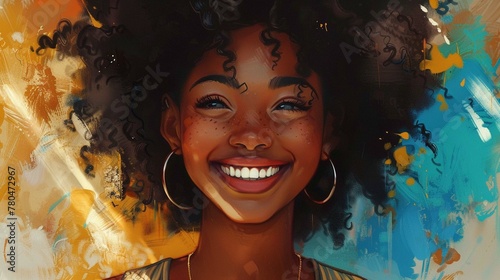 Black girl smiling portrait