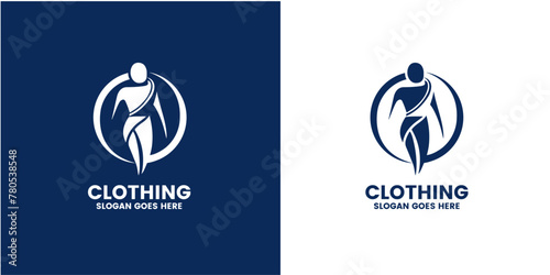 Clothing logo. Woman dress shop. Business. Fashion clothing logo design.