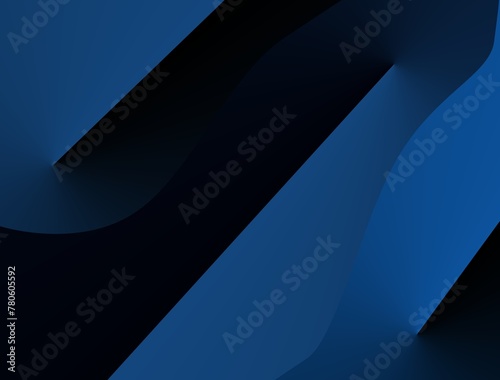 Abstract dark blue background in modern style. Very little. gradient of color. Dark. web banner. geometric configuration. 3D impact. Triangles with lines and stripes. Create. futuristic. slashed paper