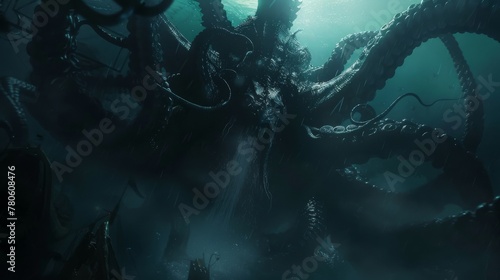 The Hydra, a creature of abyssal depths and unfathomable sea fury, its heads regenerating endlessly, is the oceans dark guardian no splash