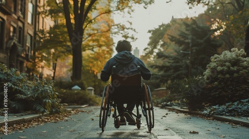 A person advocating for disability rights and accessibility, promoting inclusive policies and accommodations for people with disabilities in all aspects of society.
