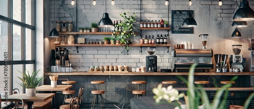 昼間のカフェの店内のイメージ