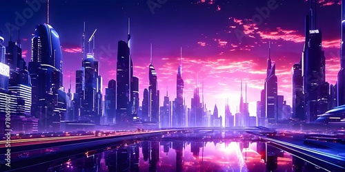 futuristic cityscape 3d modeling
