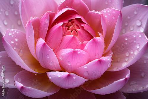 A pink lotus flower pistil , Macro photography