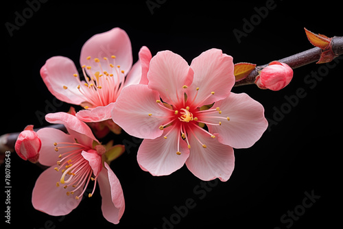 Peach blossom flower pistil , Macro photography