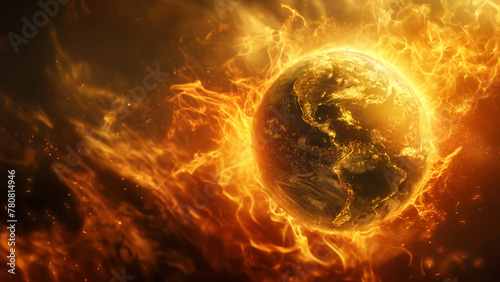 Earth ablaze urging action on climate change