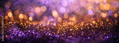 a purple and gold glitter
