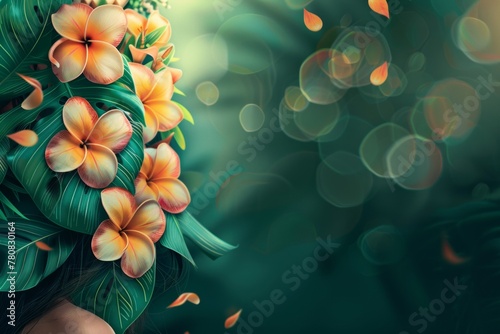 abstract background for Hawaiian Lei Day