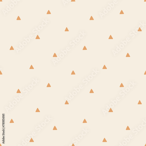 Seamless pattern with orange triangles