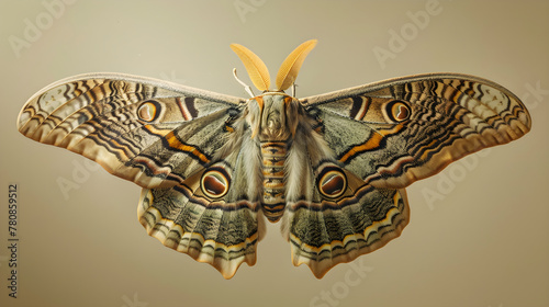 Close-up Image of Moth for Identification Purposes: A Detailed View of Key Features