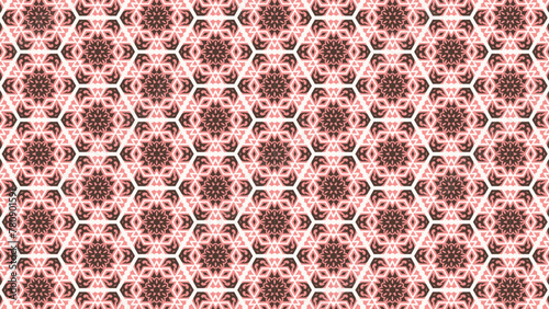 kaleidoscope motif geometric abstract seamless pattern, vector graphic resources, 16:9 widescreen wallpaper / backdrop, 