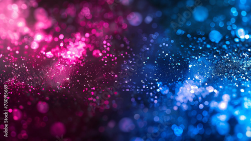 Vibrant pink and blue abstract bokeh background